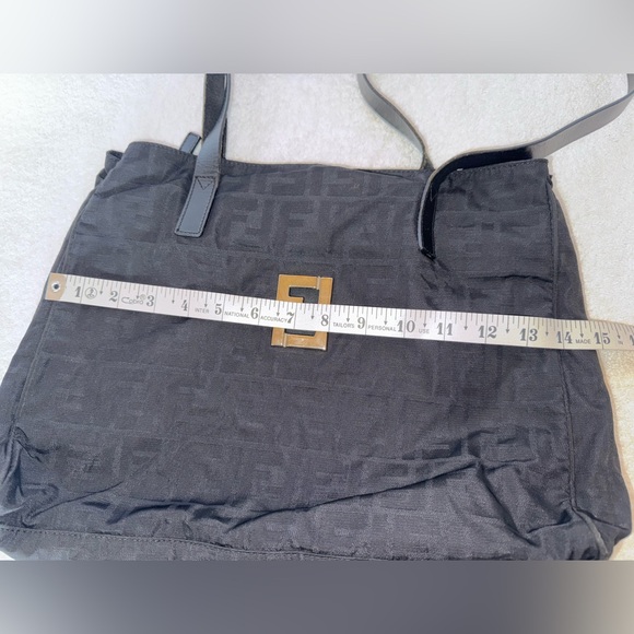 Fendi Vintage Zucca Canvas Black Tote Bag… - Picture 13 of 16